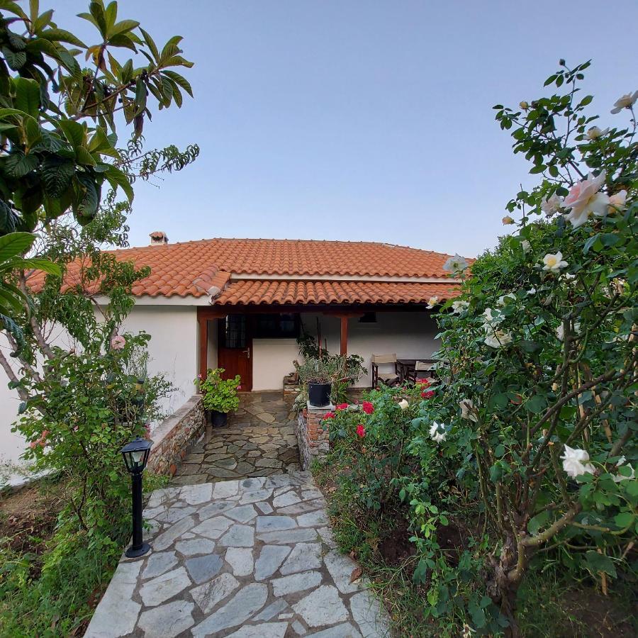 Villa Amfithea Moni Evaggelistrias Bagian luar foto